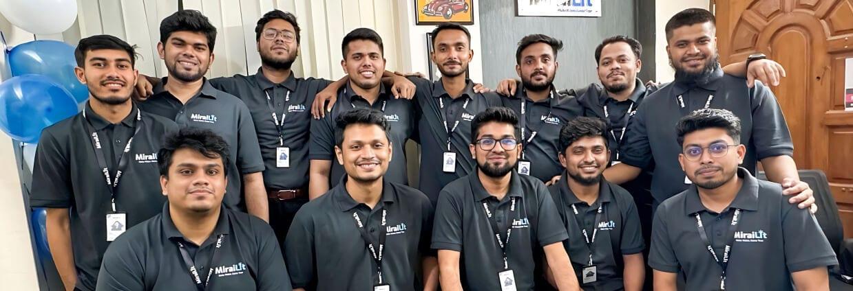The Mirailit team at the office